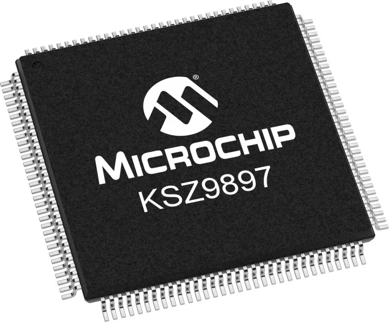 全新Microchip以太網(wǎng)產(chǎn)品 KSZ9897STXI 7 端口千兆以太網(wǎng)交換機，支持 SGMII/RGMII/MII/RMII