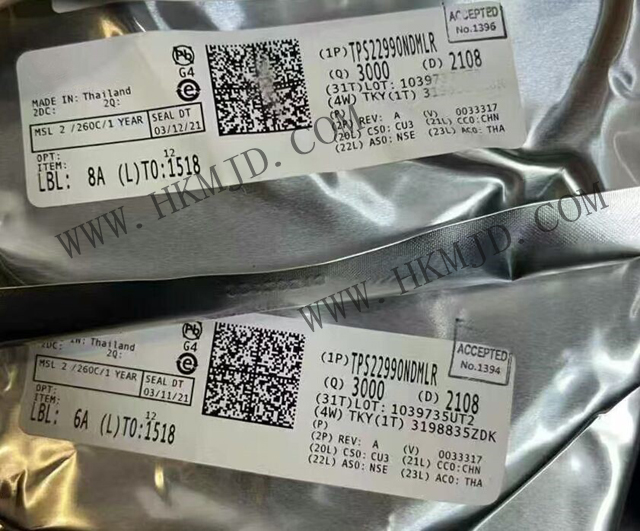 TI TPS22990NDMLR 單通道導通電阻負載開關